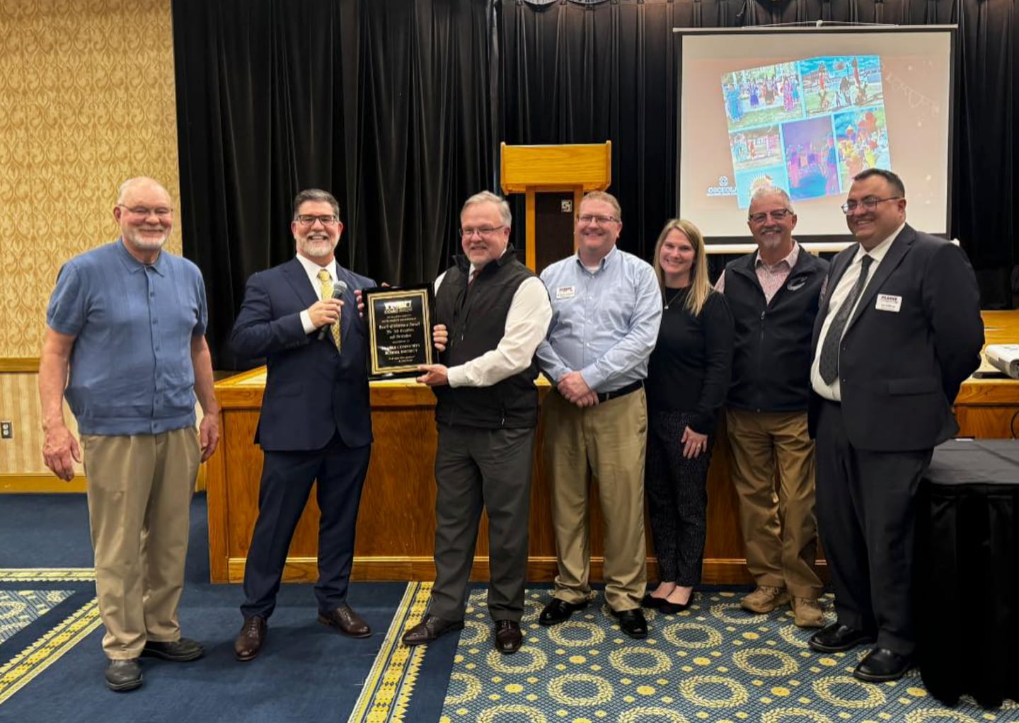 The 2025 CCDC Director’s Award and Donation went to Clarke Community Schools and Clarke Schools Food Pantry, respectively.