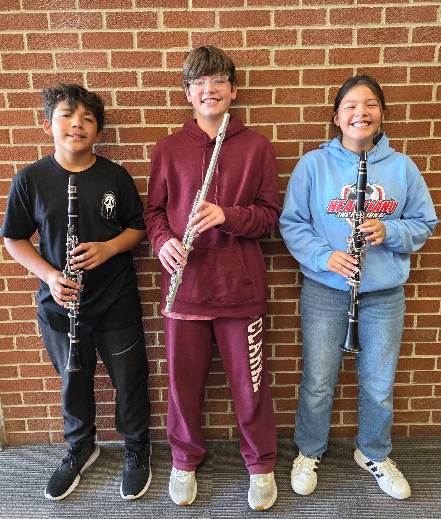 Malikai Utley, Nolan Shields and Sangvane Ford will represent Clarke Middle School at the SCIBA honor band Nov. 4.