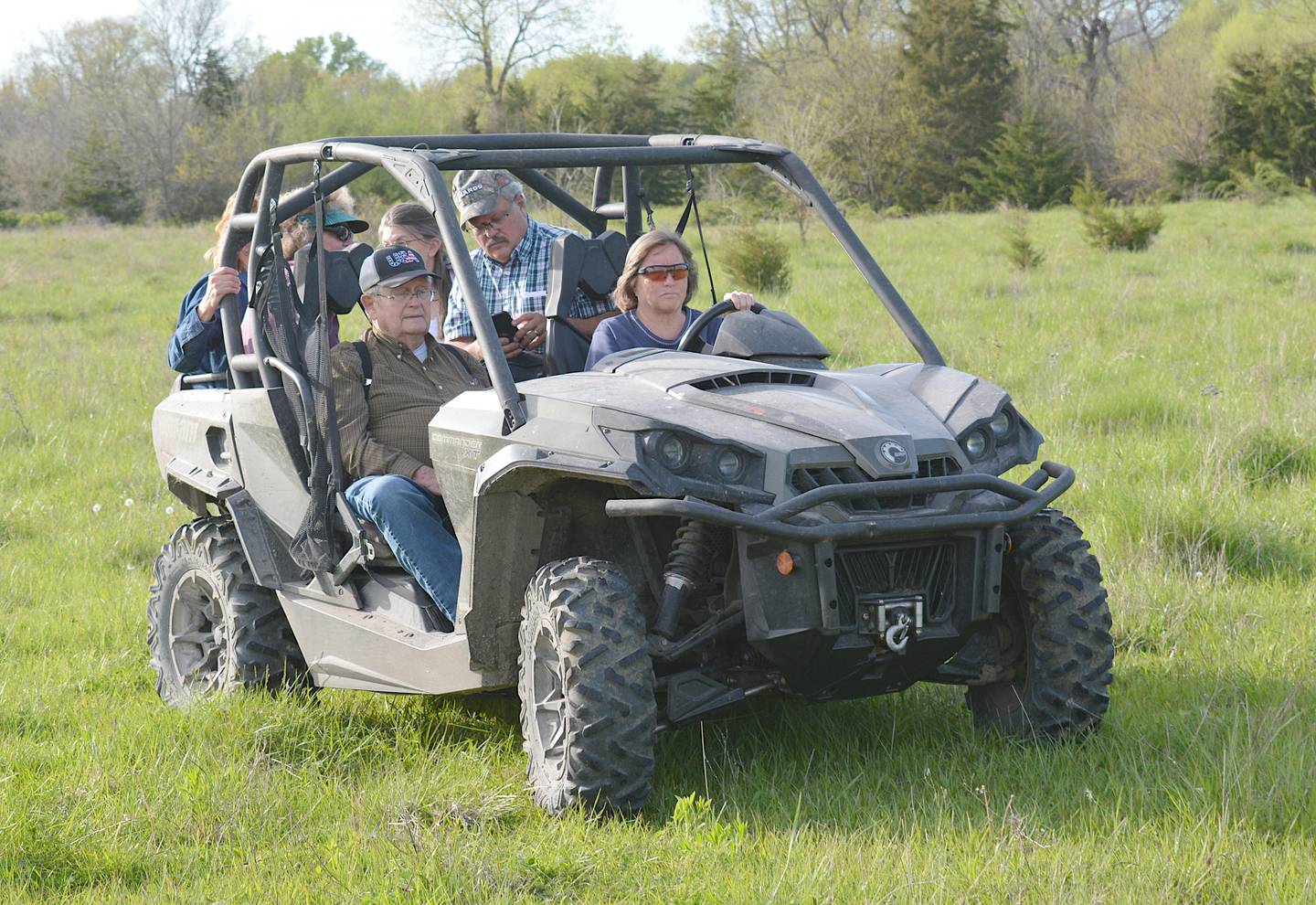 Vehicles were driven by a family member, taking participants to each landmark.