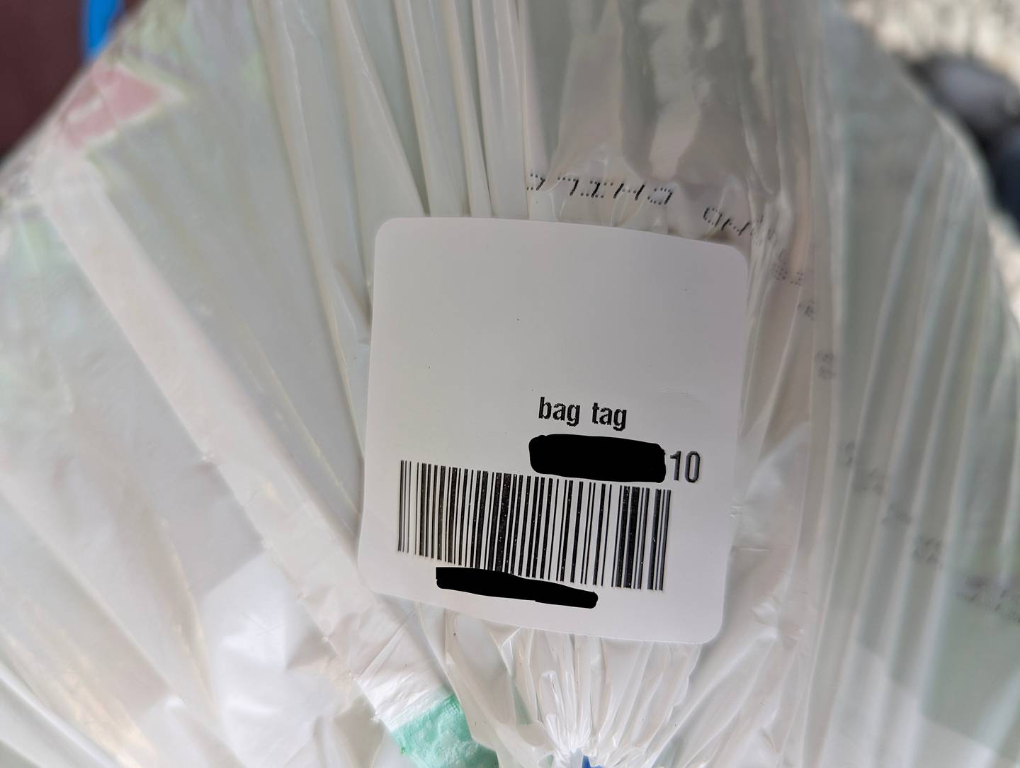 Droppett utilizes "bag tags" to keep track of whose redemptions are whose.