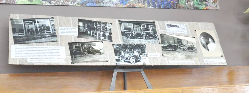 One of the Woodburn history displays at the Osceola Public Library.