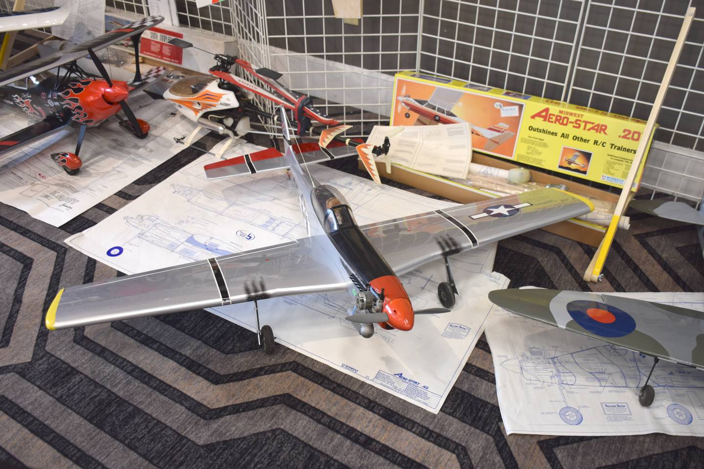 Model airplanes on display at Lakeside Hotel Casino now through May.