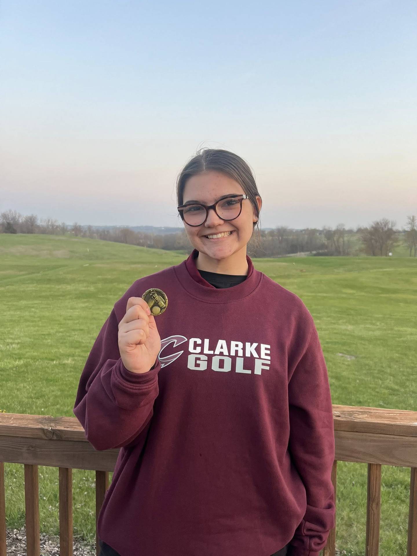 Sophia Davis medaled at Indianola.