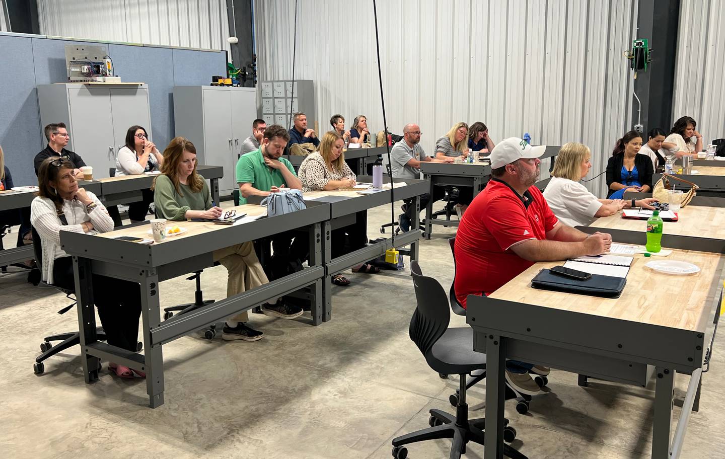 More than two-dozen economic development professionals and educators from across the state participated in the roundtable conversation at the ORBIT Center.
