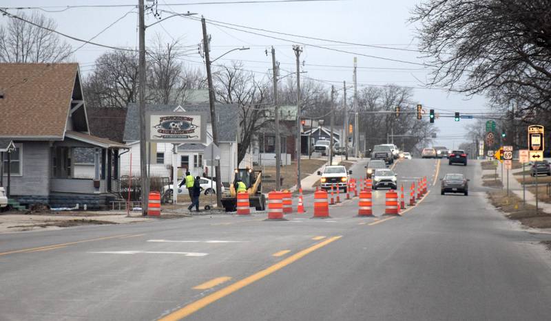 Osceola Water Works work on a water main break Feb. 4, 2025.