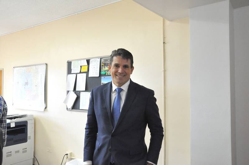 Presidential candidate Ryan Binkley stopped by the Clarke County Board of Supervisors office Nov. 6 while in Osceola.