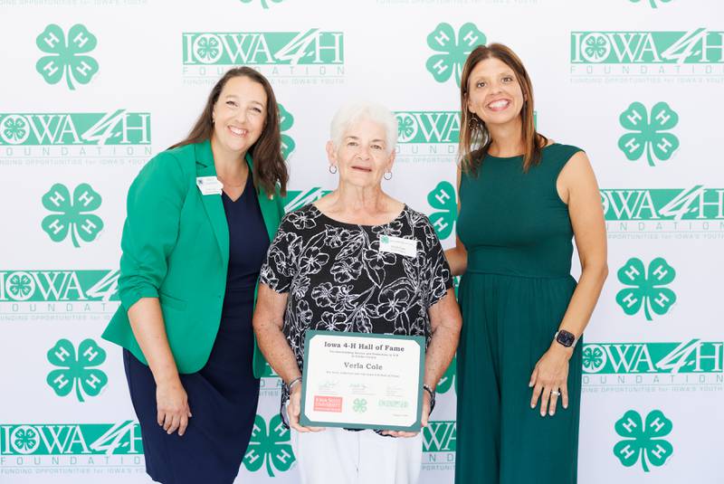 Clarke County's Verla Cole was inducted into Iowa 4-H Hall of Fame during the 2025 Iowa State Fair.