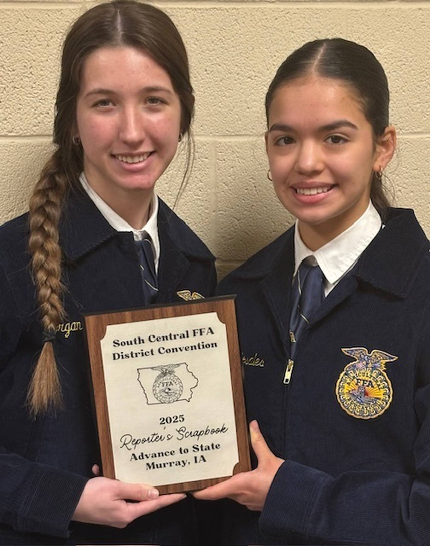 Osceola FFA Big Chief members Morgan Fisher and Victoria Rosales advance to State with their Reporter’s Scrapbook.