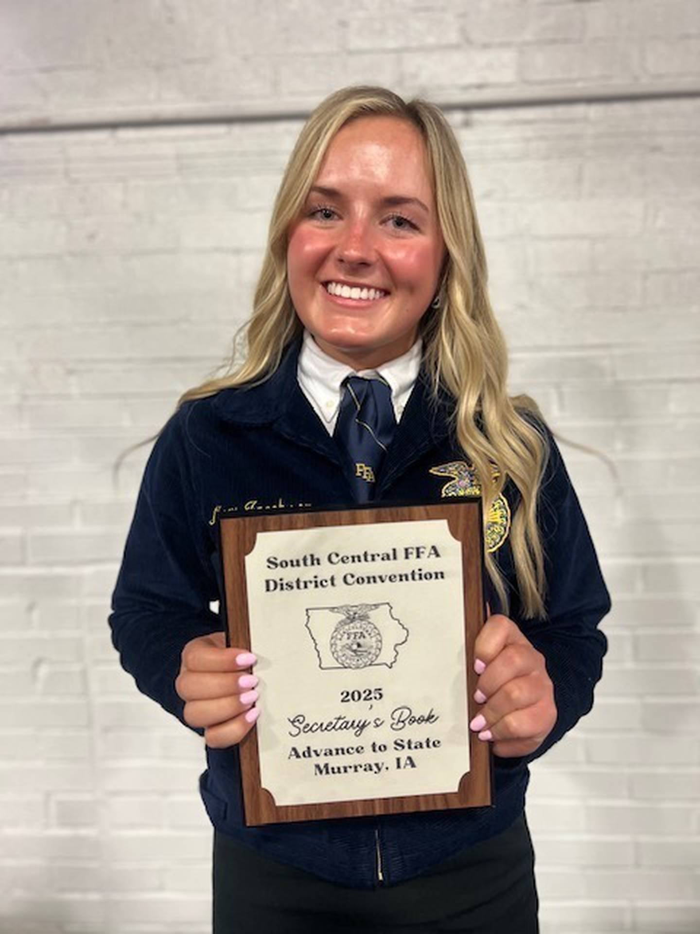 Osceola FFA Big Chief member Macy Jacobson received a gold rating for the Secretary’s Book.