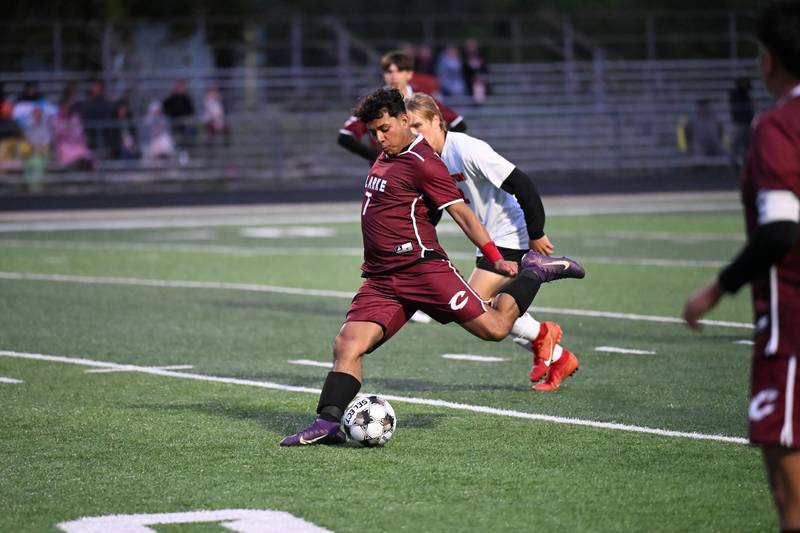 Clarke boys soccer advance to semifinals. Pictured is Josue Rodriguez.