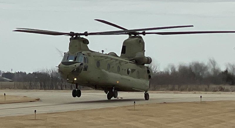 Landing at Osceola Municipal Airport.