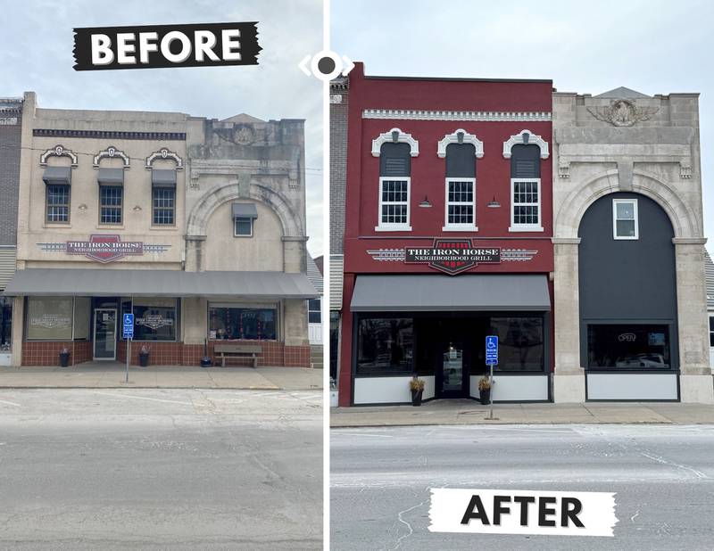 Osceola’s downtown facade project has reached completion. Pictured is The Iron Horse Neighborhood Grill located at 123 S. Main St.
