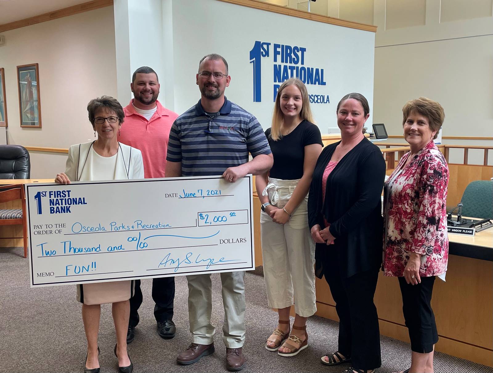 First National Bank supports new park OsceolaSentinel Tribune
