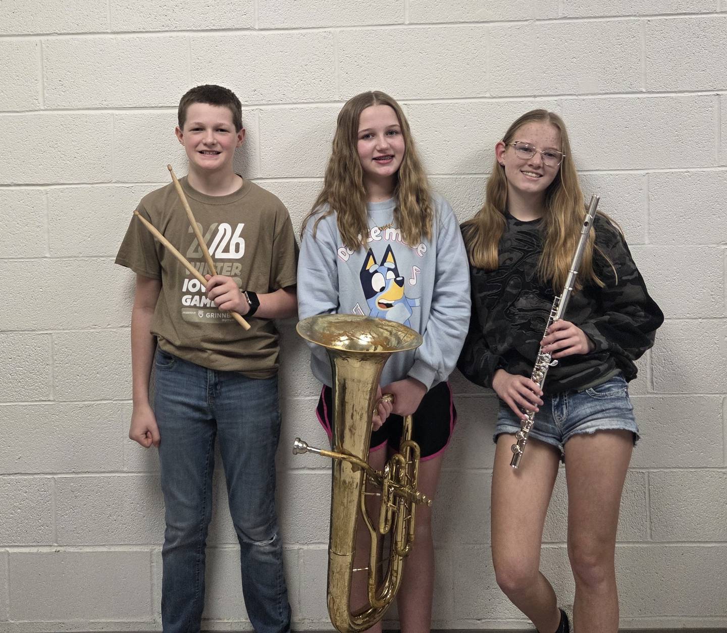Outstanding performers Jayden Lampe, snare drum solo; Olivia Nelson, baritone solo and Rylee Collins, flute solo.