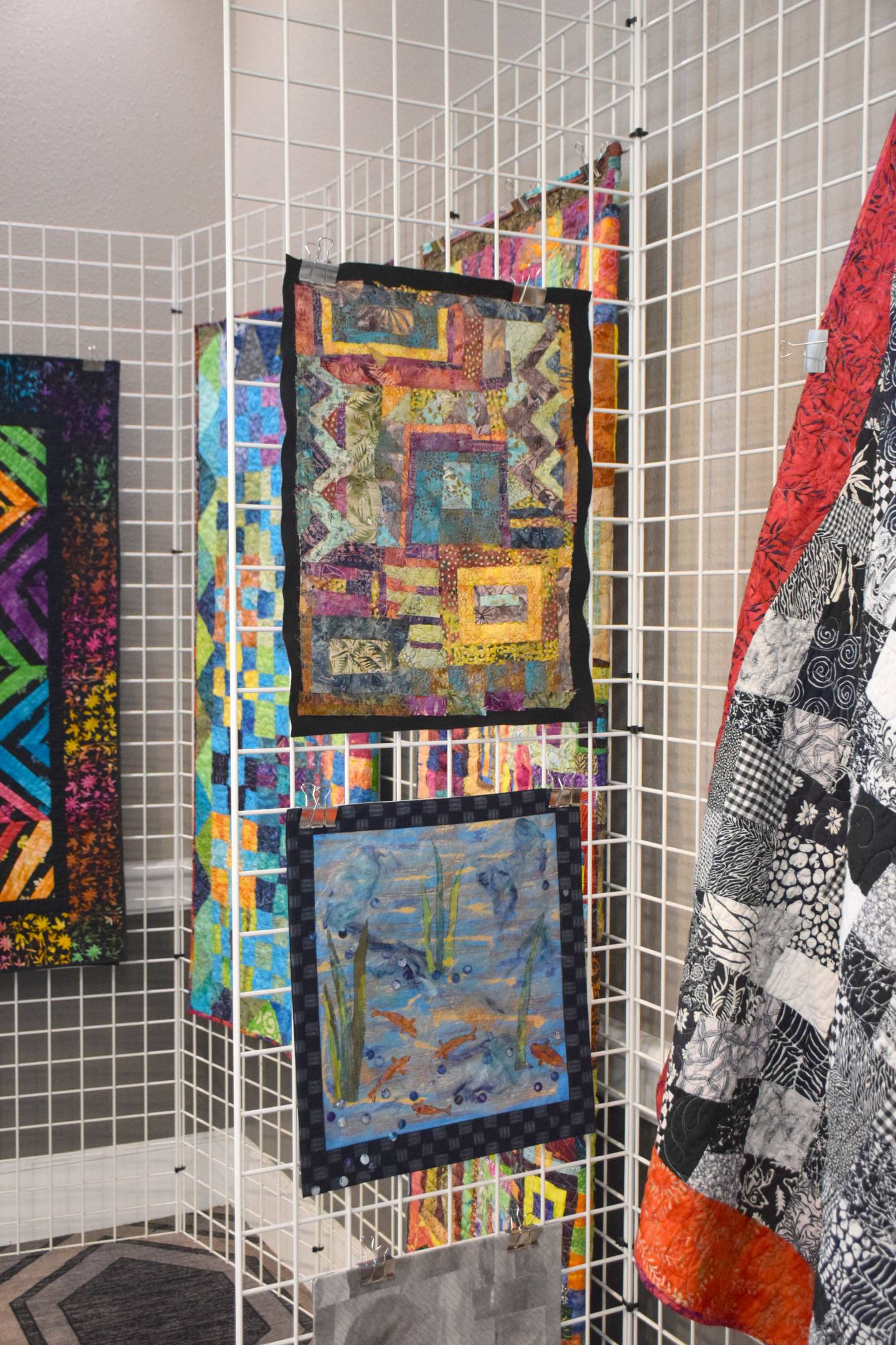 Many of John Willcox's quilts feature a variety of color and patterns.