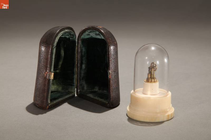 Pictured is Levi Taylor’s invention. The World’s Smallest Steam Engine is now on display in the Henry Ford Museum in Dearborn, Michigan.