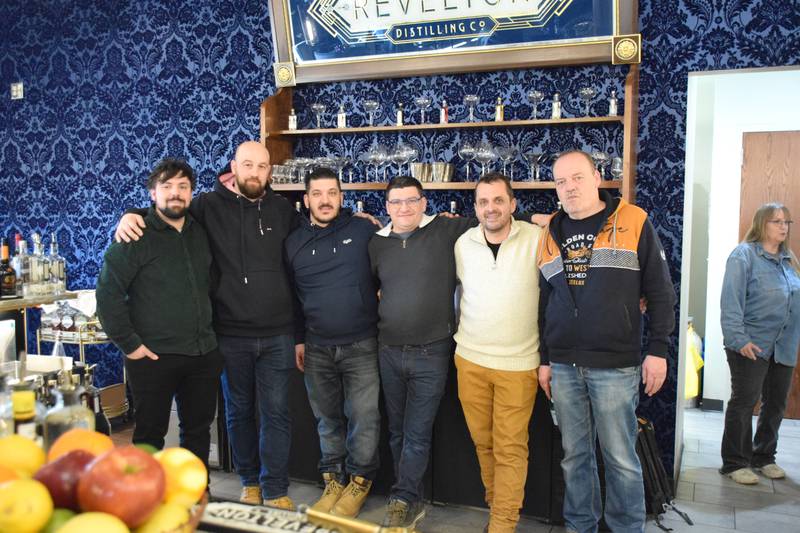 Six chefs from France visited Revelton Distilling Company on Friday. They are in Iowa to visit the Des Moines Area Community College French Chef Exchange Program, which they have taught at as visiting chefs before.