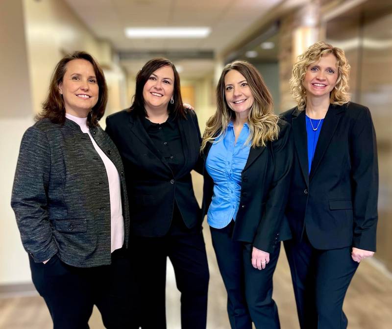 Clarke County Hospital announces leadership changes. From left: Susan Daniels, CFO; Melanie Boyd, CEO; Tessa Sandel, CNO and  Angie McIntosh, COO