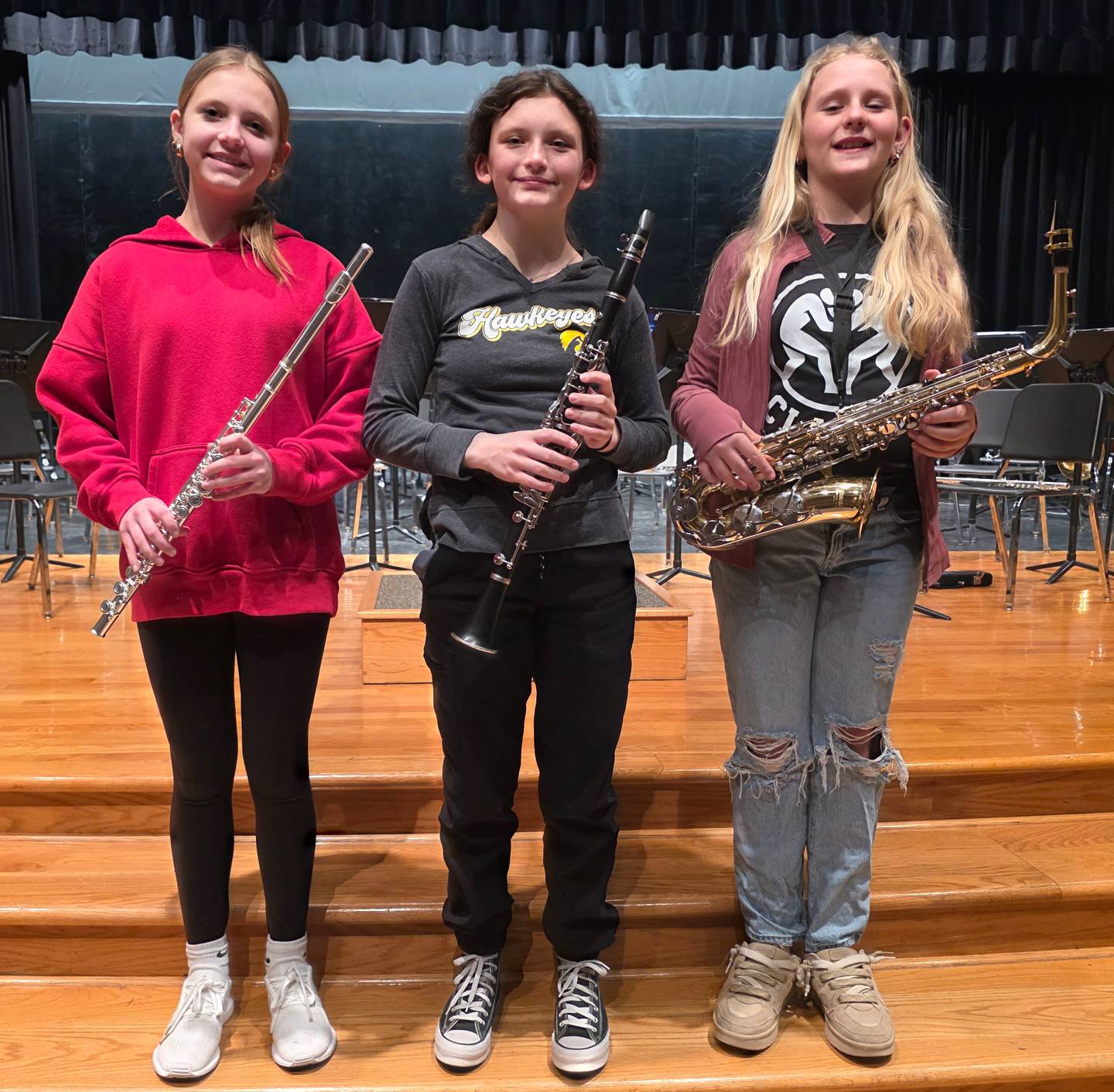 Outstanding performers Hali Nelsen, flute solo and Rylee Rivera and Collins Readout, clarinet/alto saxophone duet.